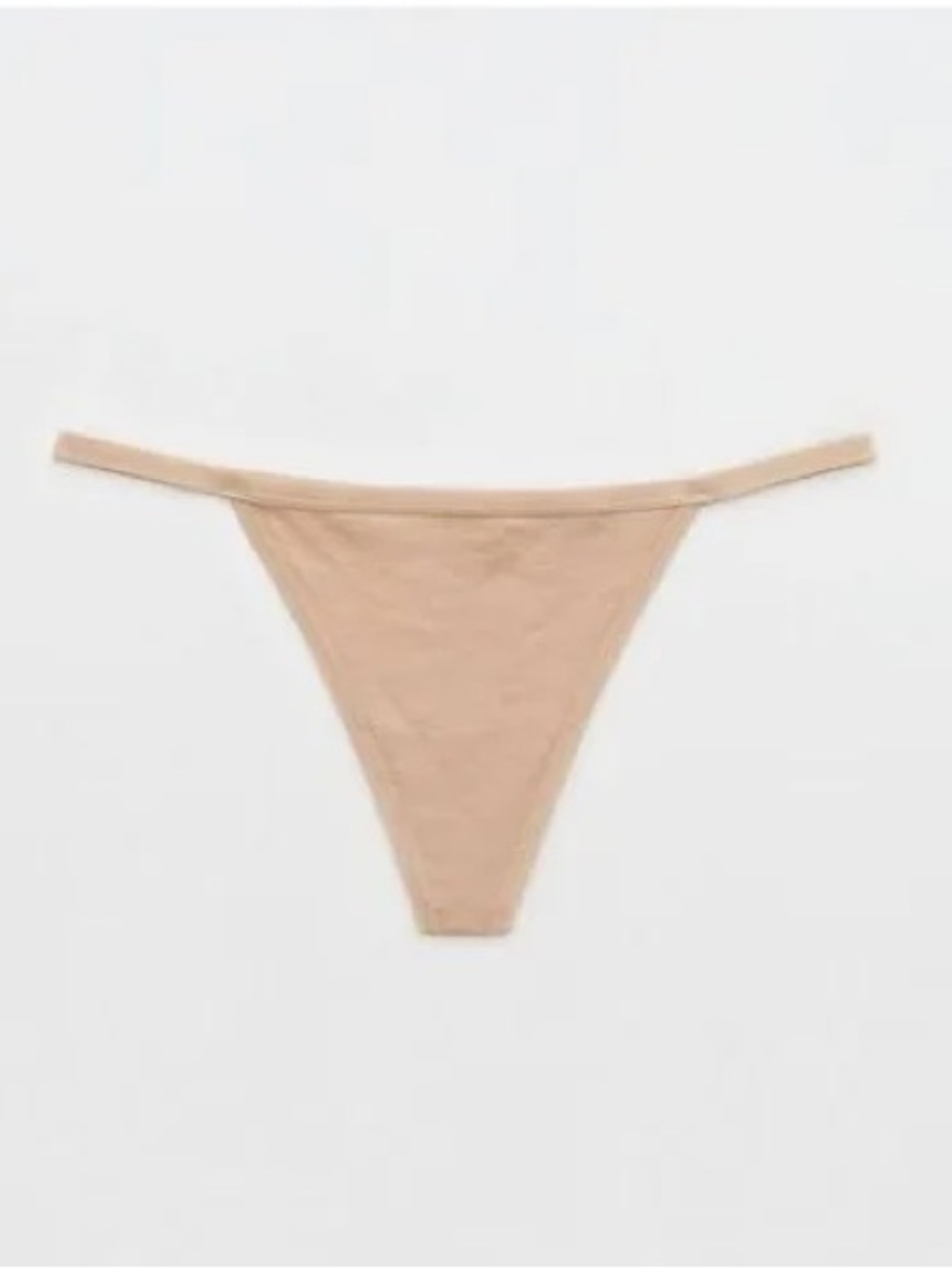 Quince Organic Cotton Thong Underwear Panties String S Nude Tan Beige 6 PACK
